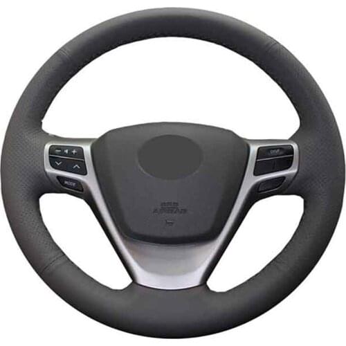 Car Steering Wheel Cover For Toyota Verso EZ Avensis Customize DIY Steering Wrap Microfiber Leather Hand Sewing