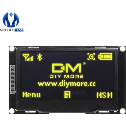 Digital Yellow LCD Screen 12864 128X64 OLED Display Module C51 Board For Arduino Diy Electronic 2.42" 2.42 inch SSD1309 STM32