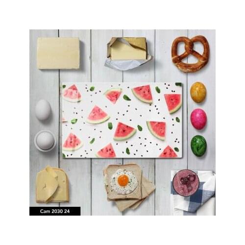 Temperred Glass Decorative Kitchen Cutting Board Easy Clean Healthy Food Fruit Chopping Presentation