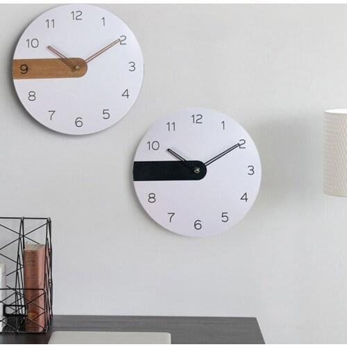 Wood Wall Clock Modern Design Nordic Style Silent Clock Round 30cm Room Decoration Wall Clock Best Price