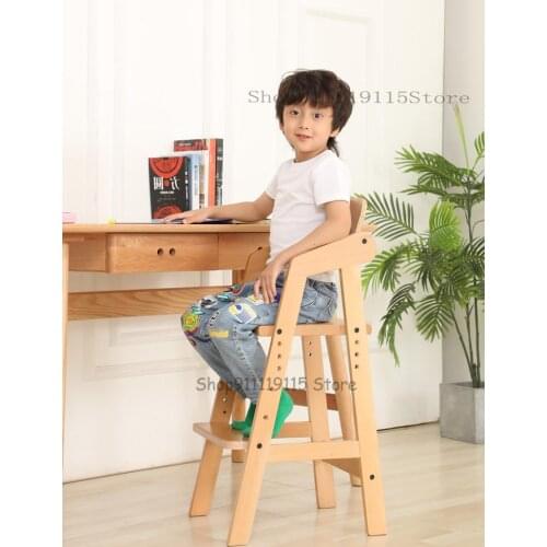 Babys Dining Chair Childrens Dining Chair Household Solid Wood Adjustable Dining Chair Dining Table Up And Down Height Chair