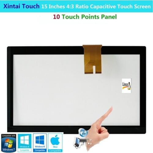 Xintai Touch 15 Inches 4:3 Ratio Projected Capactive Touch Screen Panel With 10 Touch Points Plug&Play