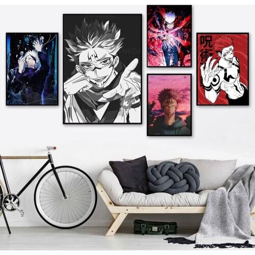 Canvas Pictures Home Decoration Jujutsu Kaisen Handsome Man Cool Paintings Poster Prints Wall Art Modular Living Room No Framed