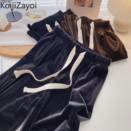 Женские бархатные брюки KOIJIZAYOI China At AliExpress