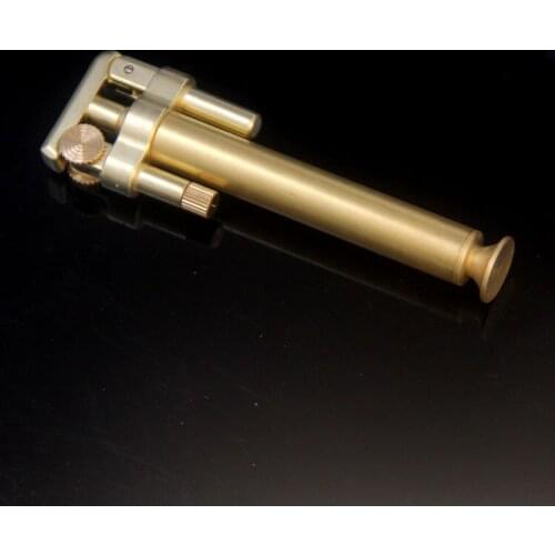 Brass Grinding Wheel Kerosene Lighter Single Copper Tube Cotton Oil Machine Mens Gadget Cigarette Accessories Cooking Ignition