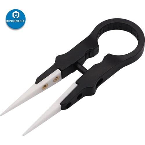 Multifunctional Heat Insulated silicon Screwdriver Pointed Tip Ceramic Tweezers Electronic PCB Components soldering Hand Tool