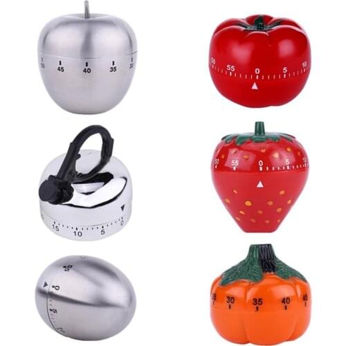 Cartoon Kitchen Timer 60 Minute Countdown Timer Creative Fruit Vegetable Shape Cooking Timer Reminder Kitchen Tools