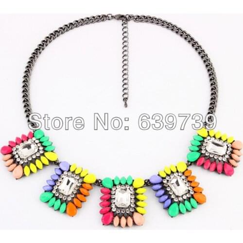 Bulk Price Hallowmas Shiny Gold Color Yellow Necklace Candy Colour
