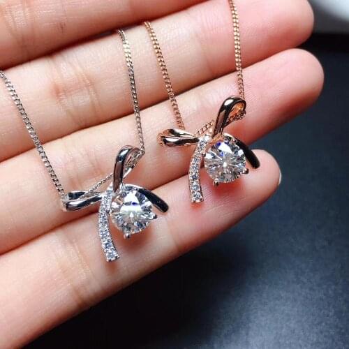 Super hot Moissanite necklace, 925 Sterling silver, carat gem, color D, real moissanite