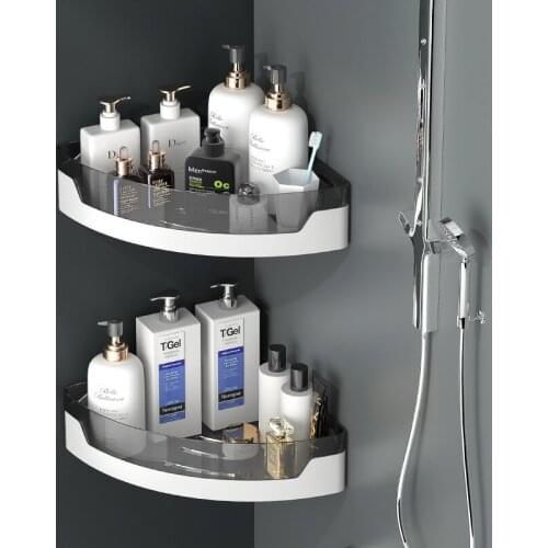 Bathroom Shelf Shampoo Holder Shower Shelves Wall-Mounted Bathroom Organizer Over The Toilet Home Organizer Bath Accessories Set