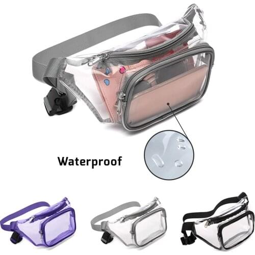 Clear Waist Pack Waterproof PVC Cute Waist Chest Bag Purse Transparent Adjustable Belt Crossbody Bags For Women Handbag Bolsos