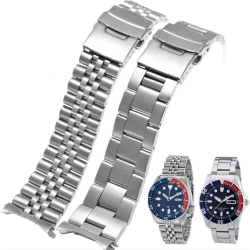 Watch Band For SEIKO SKX009 007 175 173 Solid Stainless Steel Watch Strap 20 22 24mm Watch Accessories Watch Belt Watch Bracelet