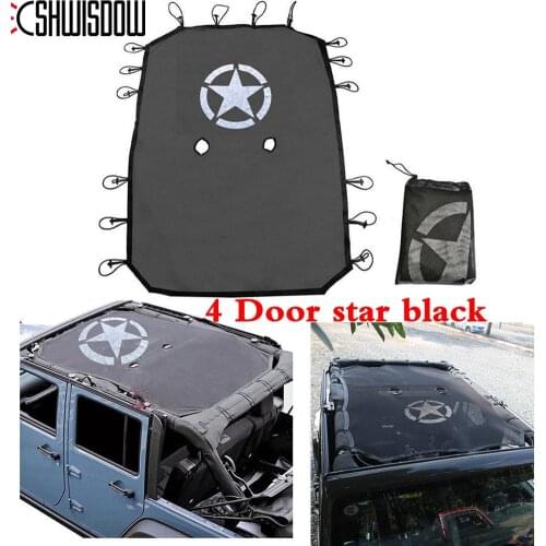 Sunshade Sunscreen For Jeep Wrangler Durable Polyester Mesh Shade Top Cover Provides UV Sun Protection for your 2-Door 4-Door JK