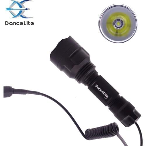 DanceLite C8 XP-L2 XPL2 V5/V6 AMC7135x10 1MODE(on/off)LED Flashlight For Hunting Shooting + 2-Mode Remote Switch