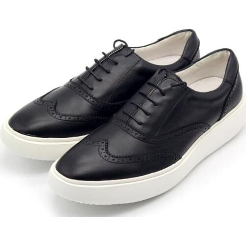 New men shoes lace up Super light shoes classics shoes for men brogue shoes genuine leather casual shoes