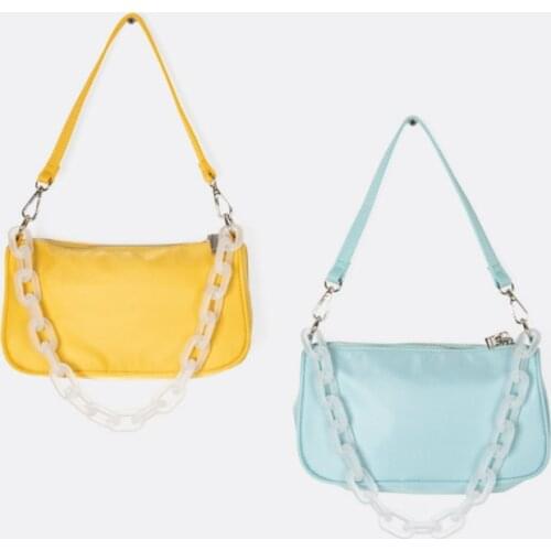 Women bag 2020 Korean Oxford Baguette Chains Solid Fashion simple Shoulder Bag handbag purse 3 straps high-capacity