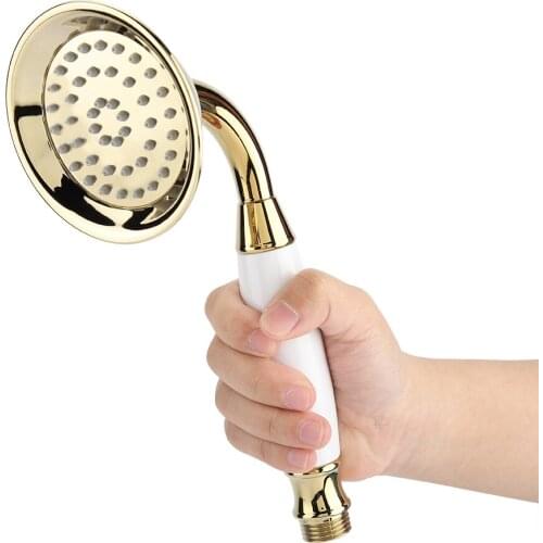 100% Brand New G1/2" Gold Handheld Shower Head Bathroom Sprayer Handshower Home Accessories