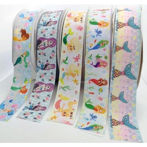 5 Meters beauty Cartoon Ribbon Grosgrain 25MM DIY Handmade Character Ribbons For Crafts Custom Ribbon Decoration Trims Sewing