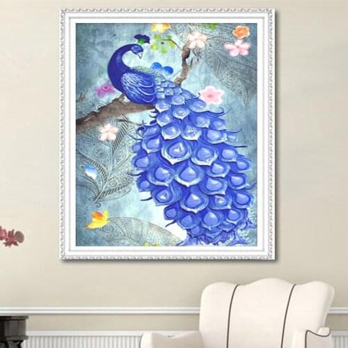 5D Diamond Embroidery Paintings Rhinestone Pasted Diy Diamond Painting Cross Stitch Animal Peacock Diamond Mosaic Room Decor