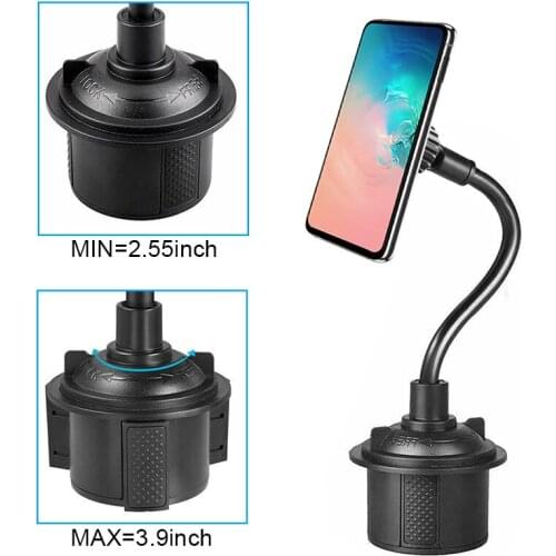 Car water cup holder 360 degree bending lazy long and short rod cup holder car water cup holder mobile phone holder
