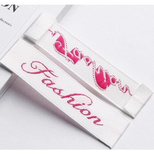 Free shipping Customize clothing labels woven lables /garment labels clothing tags labels customized Gold thread woven label