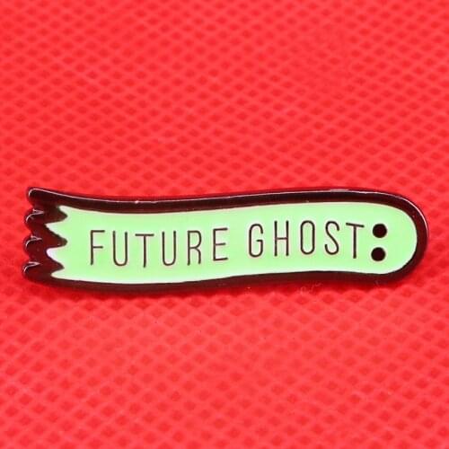 Future ghost enamel pin horror art brooch banner badge Halloween jewelry gift shirts backpack accessory