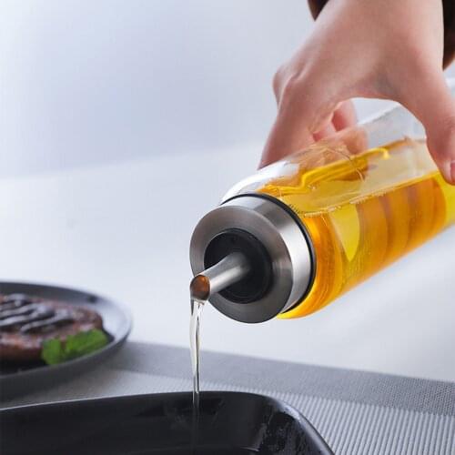 Cooking Seasoning Oil Bottle Sauce Bottle Glass Storage Bottles for Oil Vinegar Dispenser Kitchen Accessory NIN668