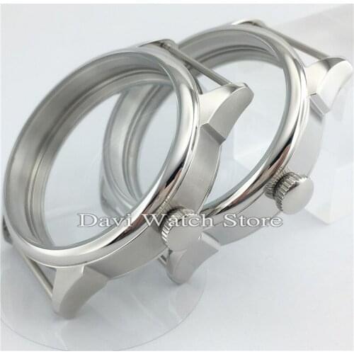 42mm Stainless Steel Watch Case Fit eta 6497/6498 Seagull ST36 Movement mens watch