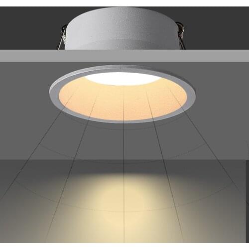Led Downlights 220v 110v Dimmable Anti Glare Led Ceiling Lamp 7W 12W 18W Recessed led lamp Round Led Light LED Spot Lighting