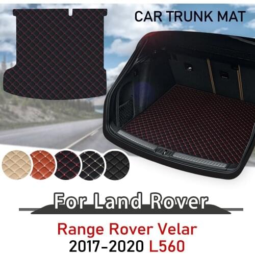 For Land Rover Range Rover Velar L560 2017-2020 Leather Car Trunk Mat Trunk Boot Mat Liner Pad Cargo pad Carpet Tail Cargo 2018