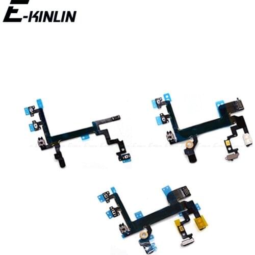 For iPhone 6 6S Plus 4 4S 5 5S 5C Switch Connector On Off Button Volume Button Flex Cable Ribbon