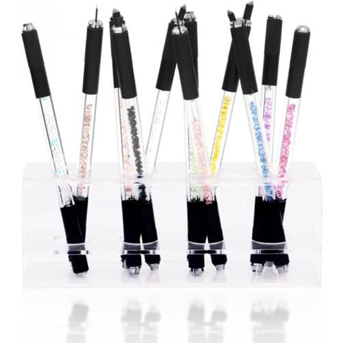 GOOCHIE Manual Double Crystal Acrylic Tattoo Pen Microblading Permanent makeup Eyebrow Tools 2 usage For Flat or Round Needles