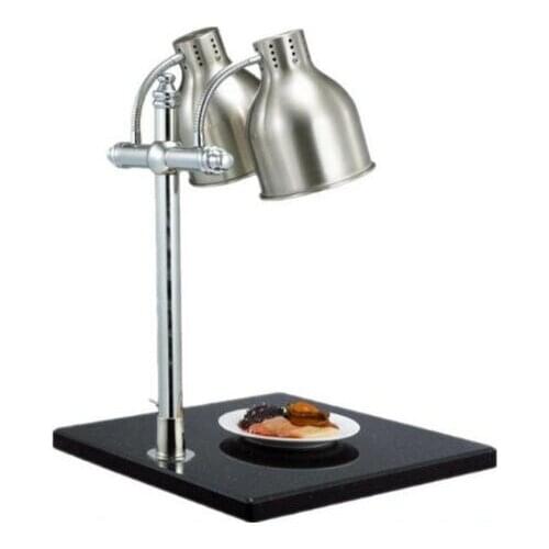 Food warmer lamp Buffet Heating Lamps Marble Food preservation lampstand 2 head