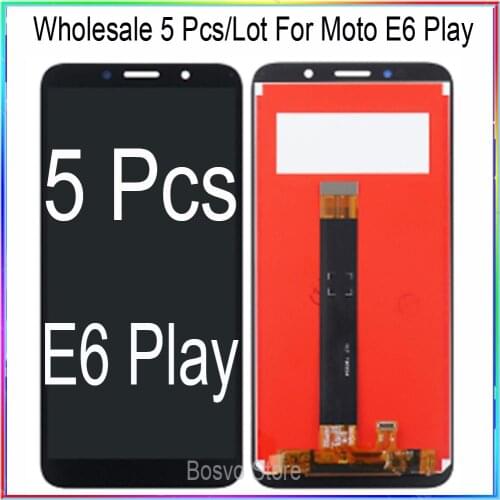 WholeSale 5 Pcs/lot for Moto E6 PLAY LCD Screen Display with Touch Digitizer Assembly
