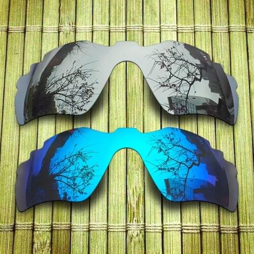 Polarized Replacement Lenses For-Oakley Radar Path Vented Sunglasses Frame - Chrome & Blue Combine Options