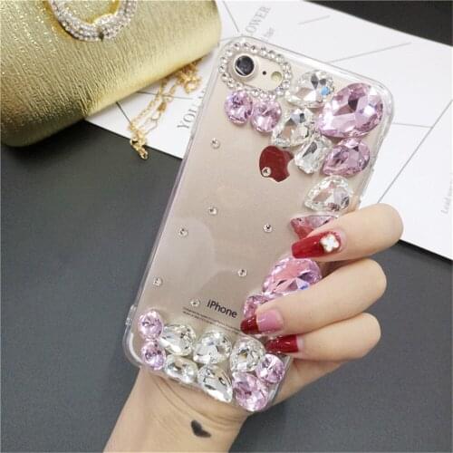 LaMaDiaa Luxury Fashion Bling Crystal Diamond Phone Cases for iPhone 11 12 pro 6 7 8 Plus Soft TPU Cover for iPhone Xs Max XR