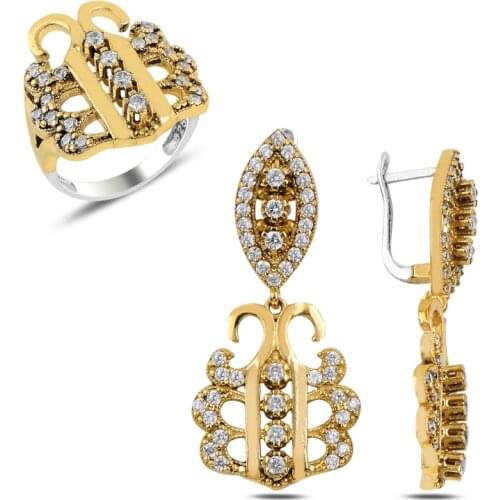 Silver 925 Sterling Zircon Cubic Zirconia Authentic Set