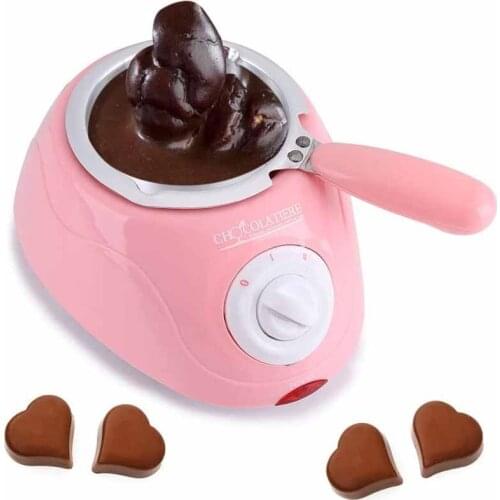 Chocolate Candy Melting Pot Kit Electric Heating Chocolate Fountain Fondue Melter Machine with Mould Kitchen Tool EU Plug 220V