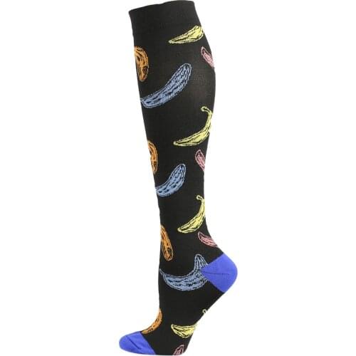 Unisex Outdoor Sports Elastic Leg Protection Stocking Fashion Daily Casual Solid Color Footprint Printing Pressure Stockings