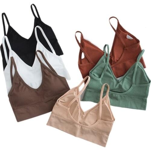 Women Sexy Crop Tops Tube Top Female Streetwear Sleeveless Camis Seamless Sports Lingerie Tee Bra Crop Top Bandeau Top Tank