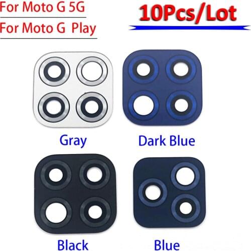 10Pcs/Lot，Rear Back Camera Glass Lens For Moto G 5G / G Play Camera Glass With Glue Adhesive