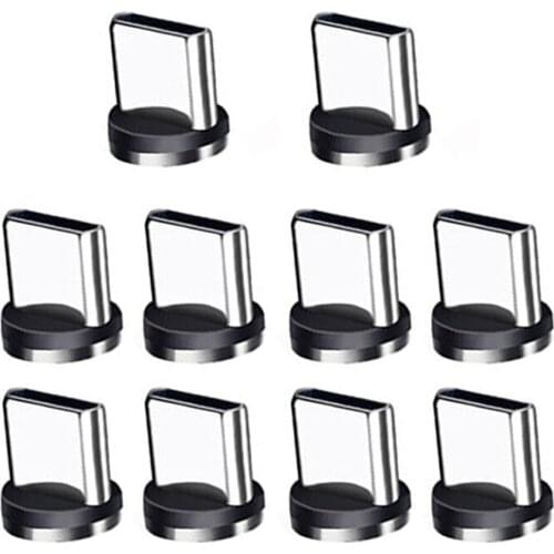 10PCS/SET Round Magnetic Cable Plug 8 Pin TYPE-C Plugs Fast Charging Phone Magnet Charger Plug