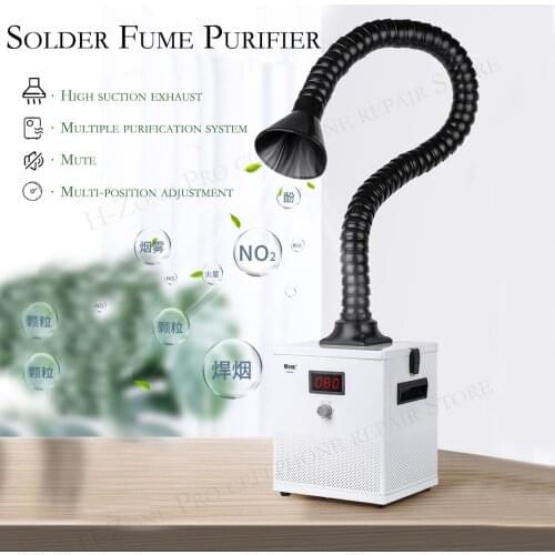 100W 110V/220V Laser Smoke Absorption Purifier Welding Air Purification Dust Collector Triple Filter for iPhone 8-11 Pro Max