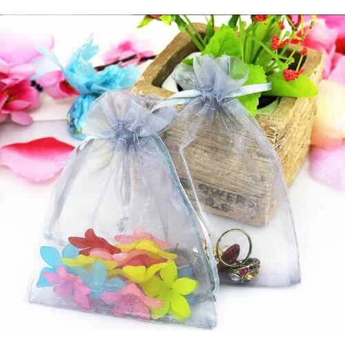 Large Organza Bags 50pcs/lot 30x40cm Lake Blue Plain Solid Jewelry Gift Toys Cosmetic Clothes Packaging Display Bags For Party
