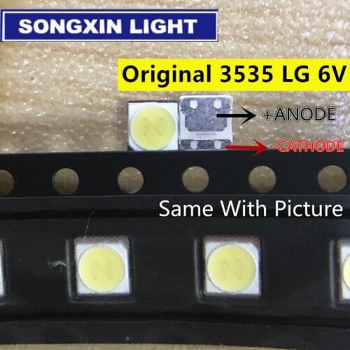 100PCS FOR LCD TV repair LG led TV backlight strip lights with light-emitting diode 3535 SMD LED 3535 2W 6V 150LM Old Type