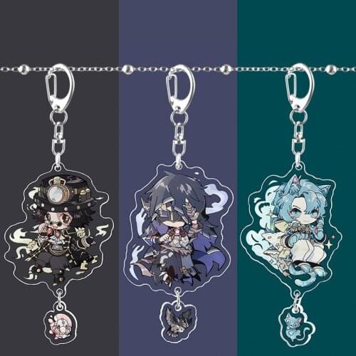 Anime Ldentity V Keychain Acrylic Man Aesop Carl Women Key Ring Game Pendant Kids Key Holder Jewelry Brelok Kael Key Accessories