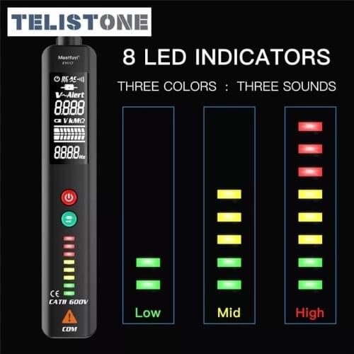 New Smart Digital Multimeter Pen 2.4 inch LCD Voltage Detector Pen Non-contact AC Voltage Volt Ohm Hz Continuity Tester