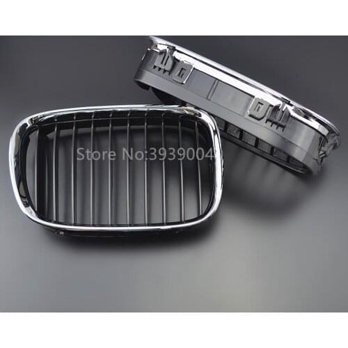 For BMW 5 Series E39 520 523 525 528 540 1995-1998 2PCS Car Front Hood Mesh Grill Grille Car Styling Accessories