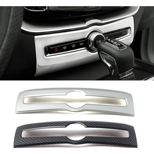 For Volvo XC60 2018-2020 Central Control Audio Adjustment Knob Air Conditoner AC Switch Button Decoration Frame Cover Trim ABS