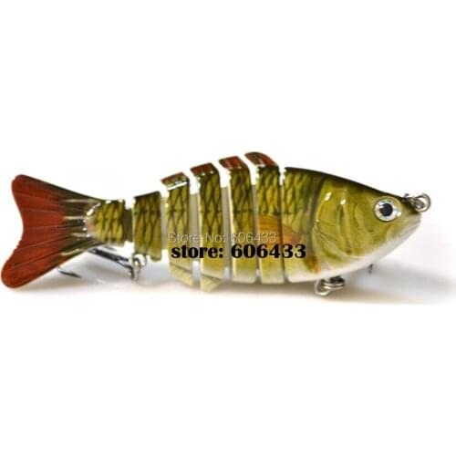 Deep Sea Multi section Lure Fishing Fish Swing Lures 7 Segment Swimbait Crankbait 10cm/15g 8041-FL7F01 Free shipping